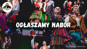 Grafika dekoracyjna z informacją o ogłoszeniu naborów do Zespołu