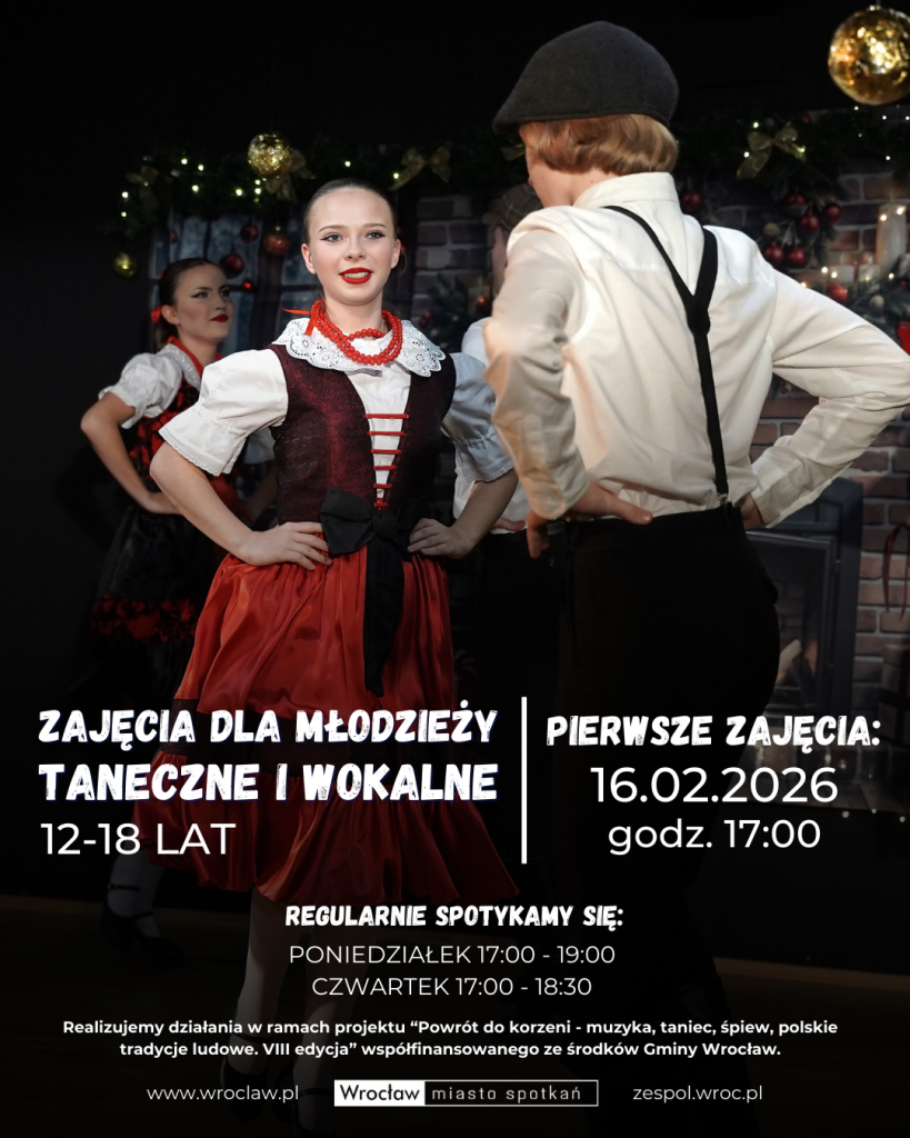 baner naborowy na zajęcia taneczne i wokalne dla młodzieży 12-18 lat